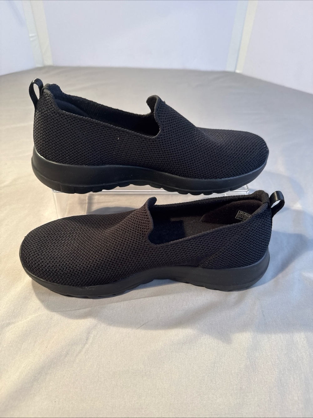 Skechers Black Slip-On Knit Sneakers